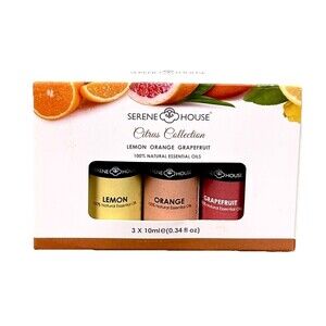 NEW Open Box Essential Oils Citrus Collection Grapefruit Orange Lemon 10ml x 3